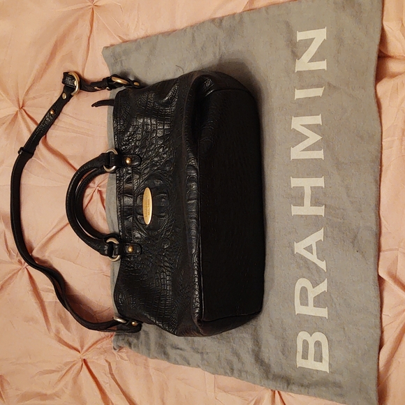 Brahmin Handbags - Brahmin black satchel/convertible shoulder strap purse